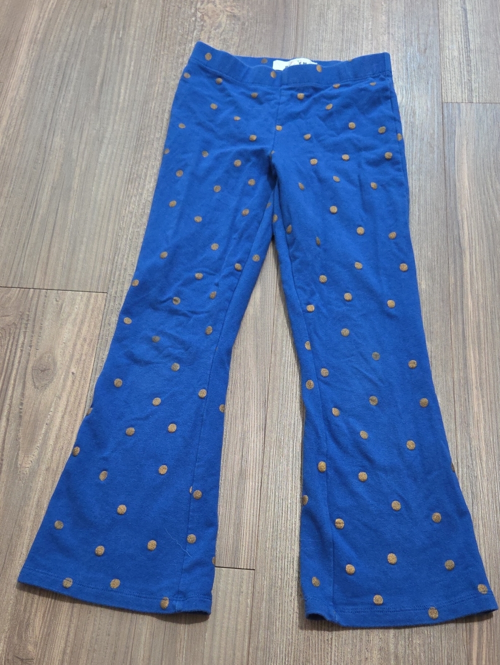 Blue Mini Boden Polka Dot Flare Pants